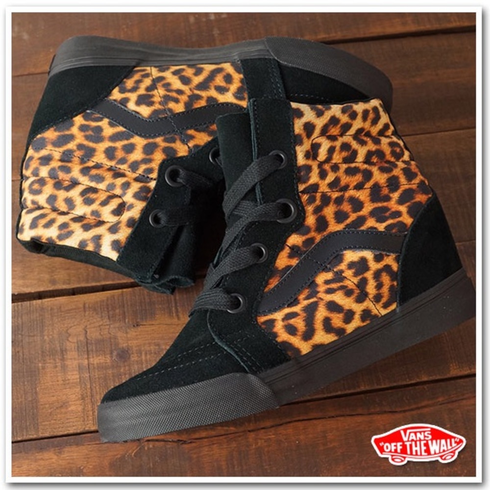 🔥 🆕 Vans sk8-hi leopard wedge sneaker 🔥